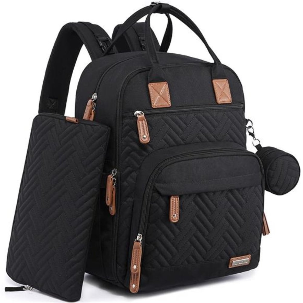 Diaper Bag Backpack, 4 in 1 kit Large Unisex Baby Boys Girls Waterproof Travel